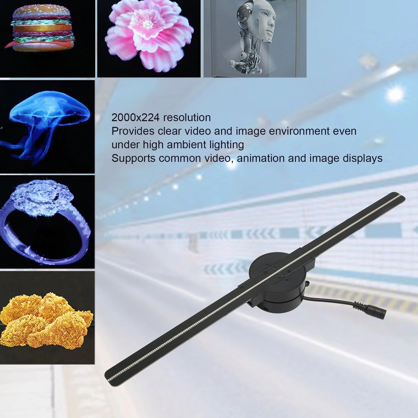 HoloFan: Pantalla holográfica 3D con WiFi